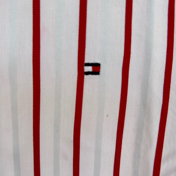 Tommy Hilfiger stripe button shirt. Size 4. Used - Picture 2 of 8
